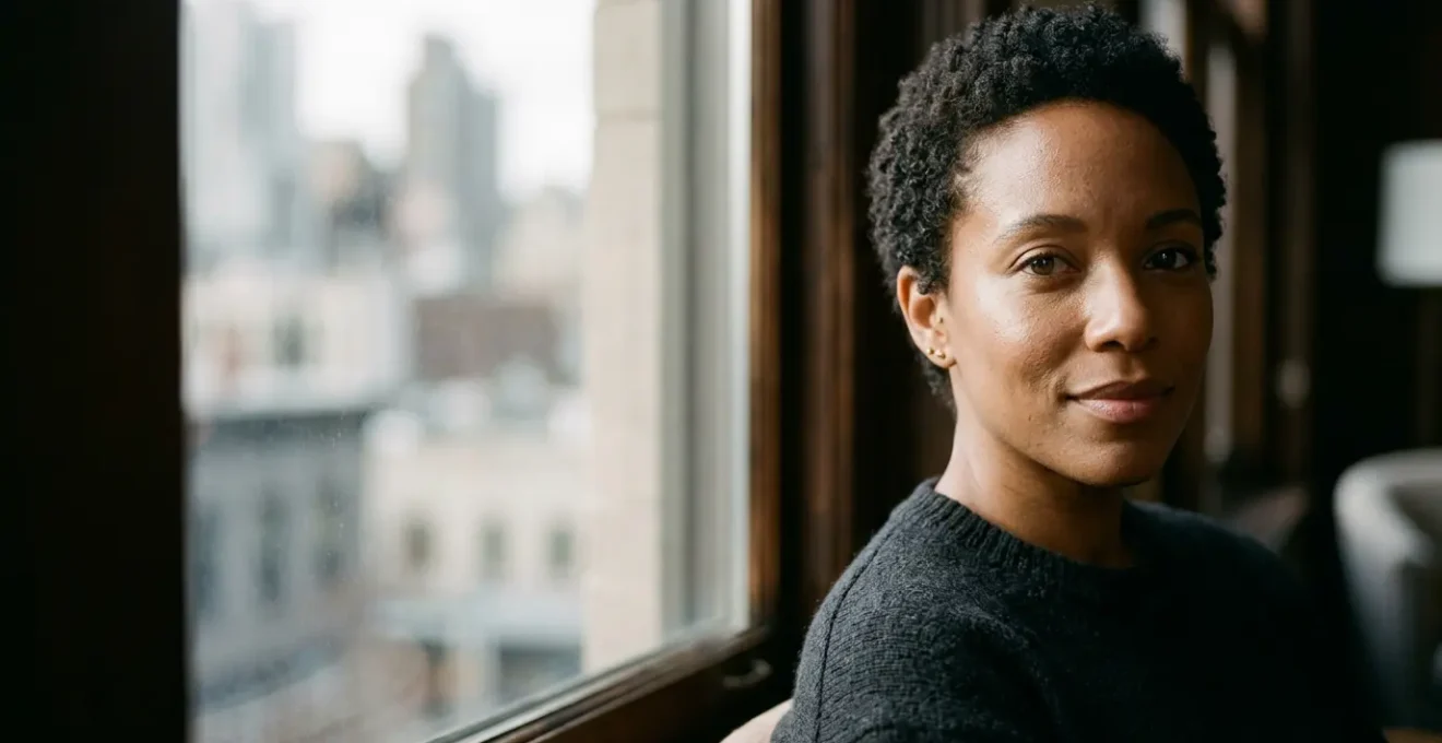 Close-up portrait showing natural skin protection against urban environmental stressors